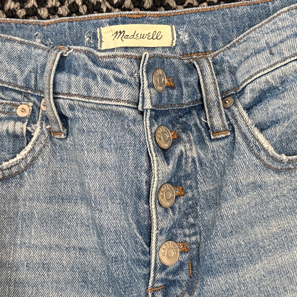 Madewell Cali Demi Boot Cropped Jeans Women’s 26 Button Fly Stretch Denim Casual - Picture 3 of 5